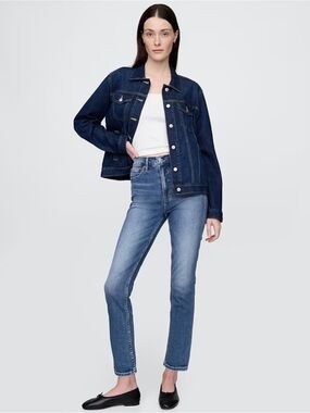 GAP High Rise Vintage Slim Jeans in Medium Indigo Wash